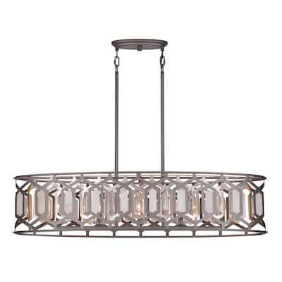 Minka Lavery 3588 Hexly 5 Light 44" Wide Linear Chandelier