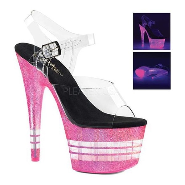pink glitter sandals womens