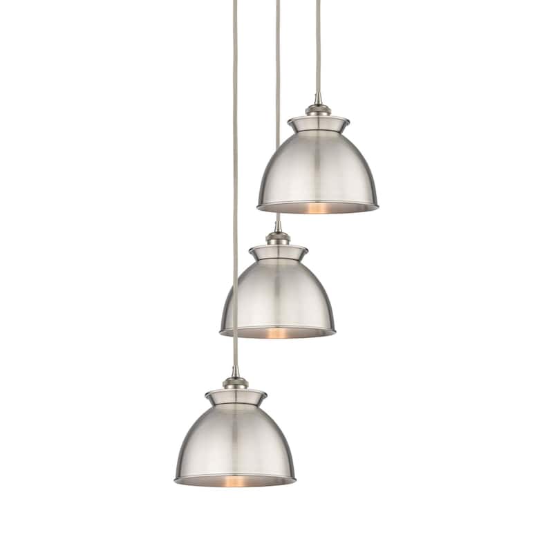 Innovations Lighting 113B-3P-30-15 Adirondack Pendant Adirondack 3 - Brushed Satin Nickel