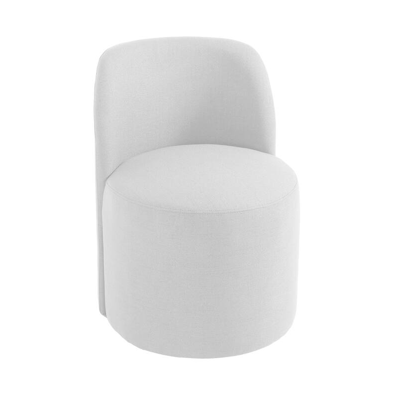 Modern Linen Upholstery Dining Chair Barrel Chair