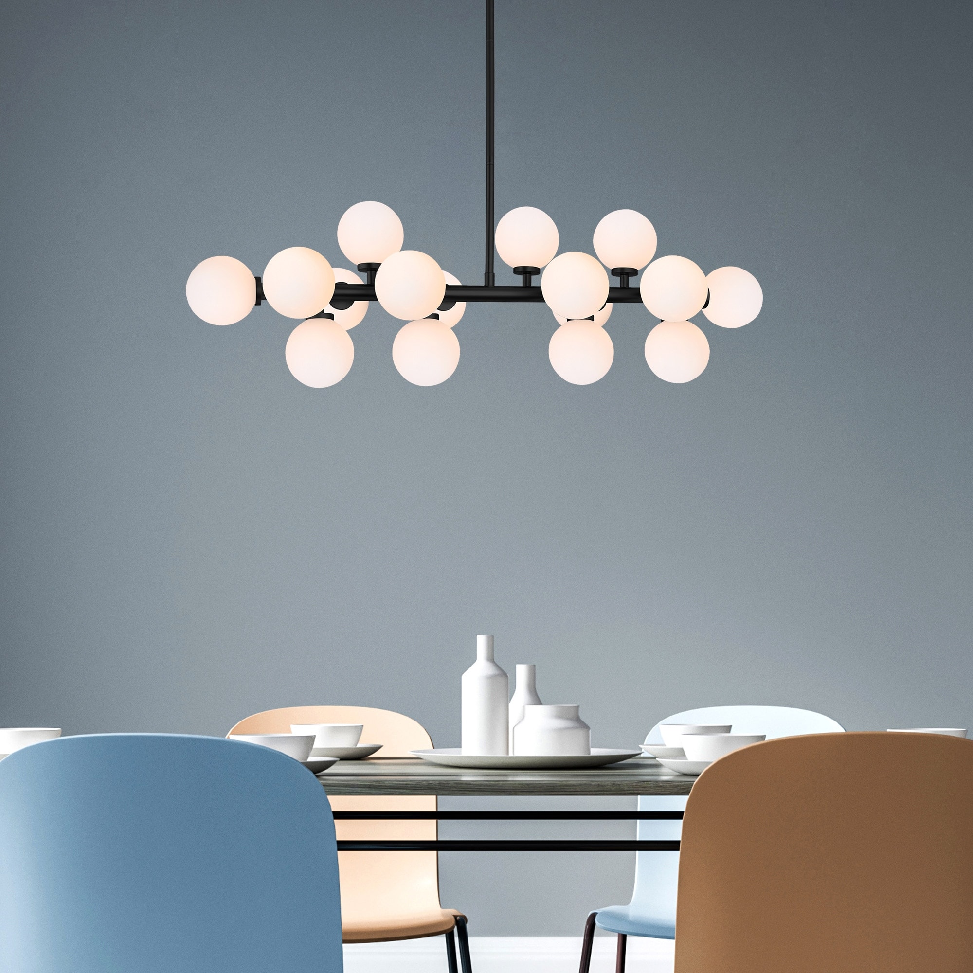 CWI Lighting Arya 16 Light Black Chandelier