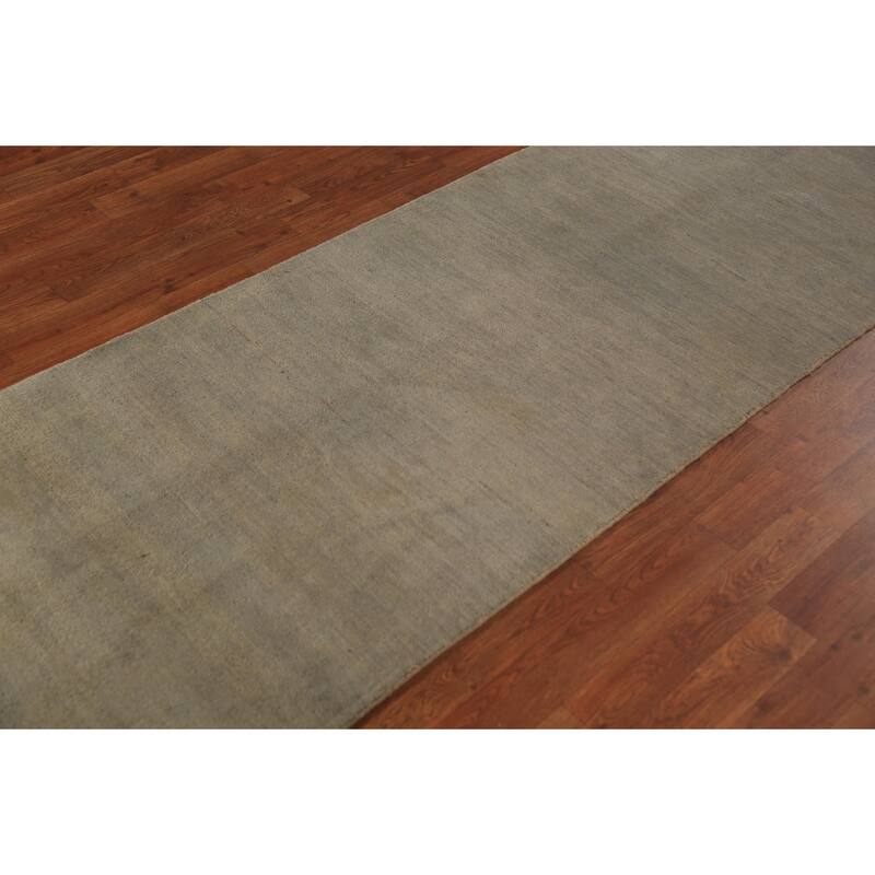 Modern Gabbeh Runner Rug Handmade Wool Carpet - 2'9" x 9'9"