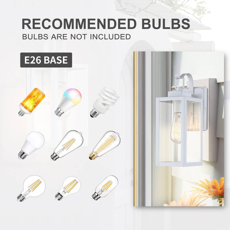 2-Light Outdoor Rectangle Wall Matte Black Wall Sconce - 5"Wx6.7"Lx13.75"H