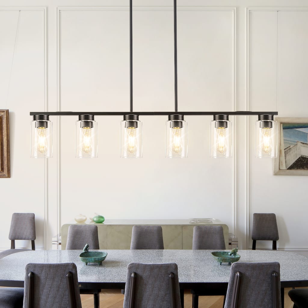 Dining Room Light Fixtures Linear Light Fixture Island Lights for Kitchen - 6-Light