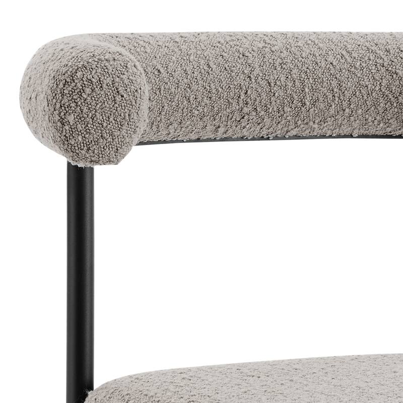 Shannon Upholstered Curved Back Barrel Kitchen Dining Chairs - Set of 2