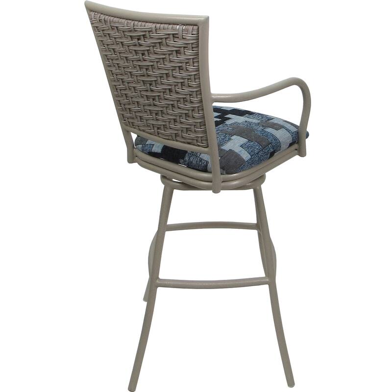 Set of 3 Outdoor Indoor Bar Stool Counter, Extra Tall - Erin with Arms