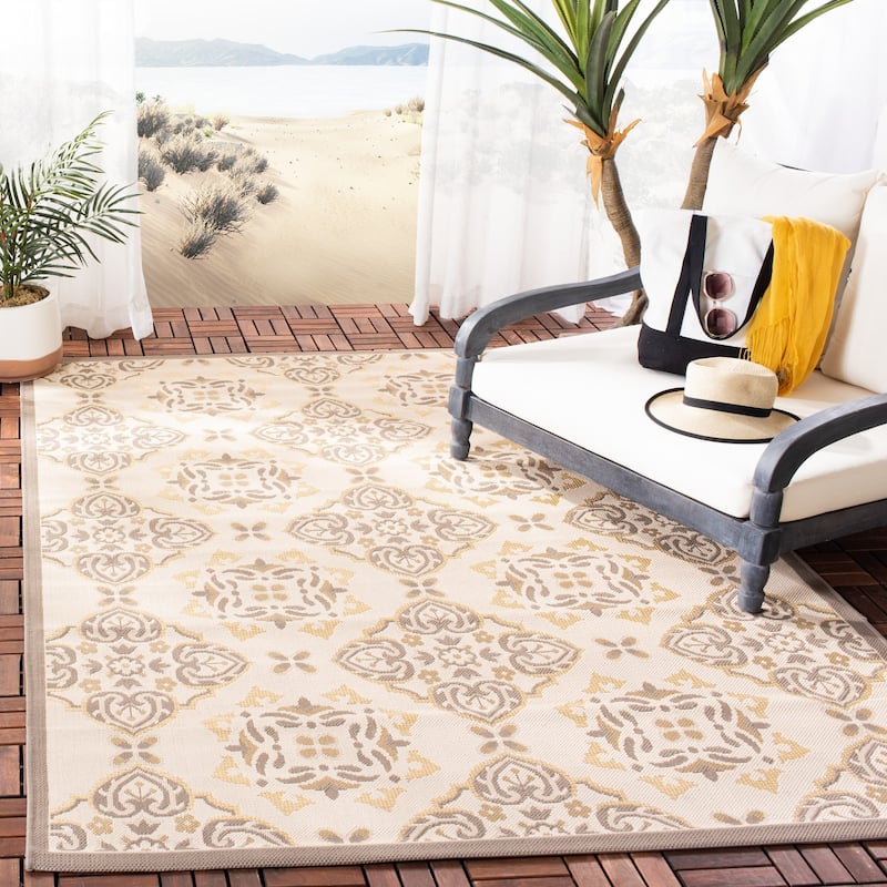 SAFAVIEH Courtyard Ragnhild Indoor/ Outdoor Waterproof Patio Backyard Rug