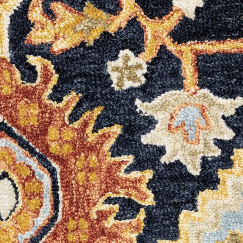 Style Haven Ava Hand-tufted Wool Loop-pile Tribal Medallion Area Rug