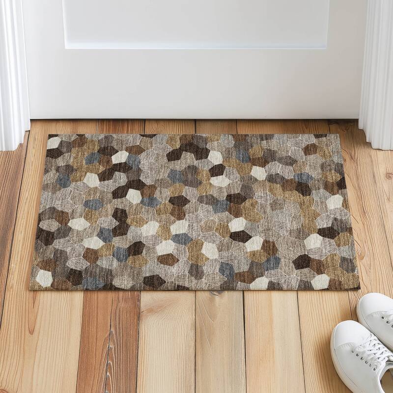 Machine Washable Indoor/ Outdoor Modern Loyd Chantille Rug