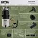 preview thumbnail 5 of 8, 1/3 HP Continuous Feed Garbage Disposal for Kitchen Sinks with Power Cord and Accessories Included - Black and Grey