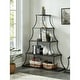preview thumbnail 1 of 2, Gliny Contemporary Glass Shelves Open Back Bookcase by Furniture of America 5-Shelf