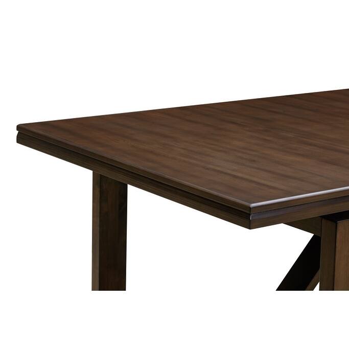 HomeRoots 84" Dark Brown Wood Sled Base Dining Table - 84 in. x 30 in. x 42 in.