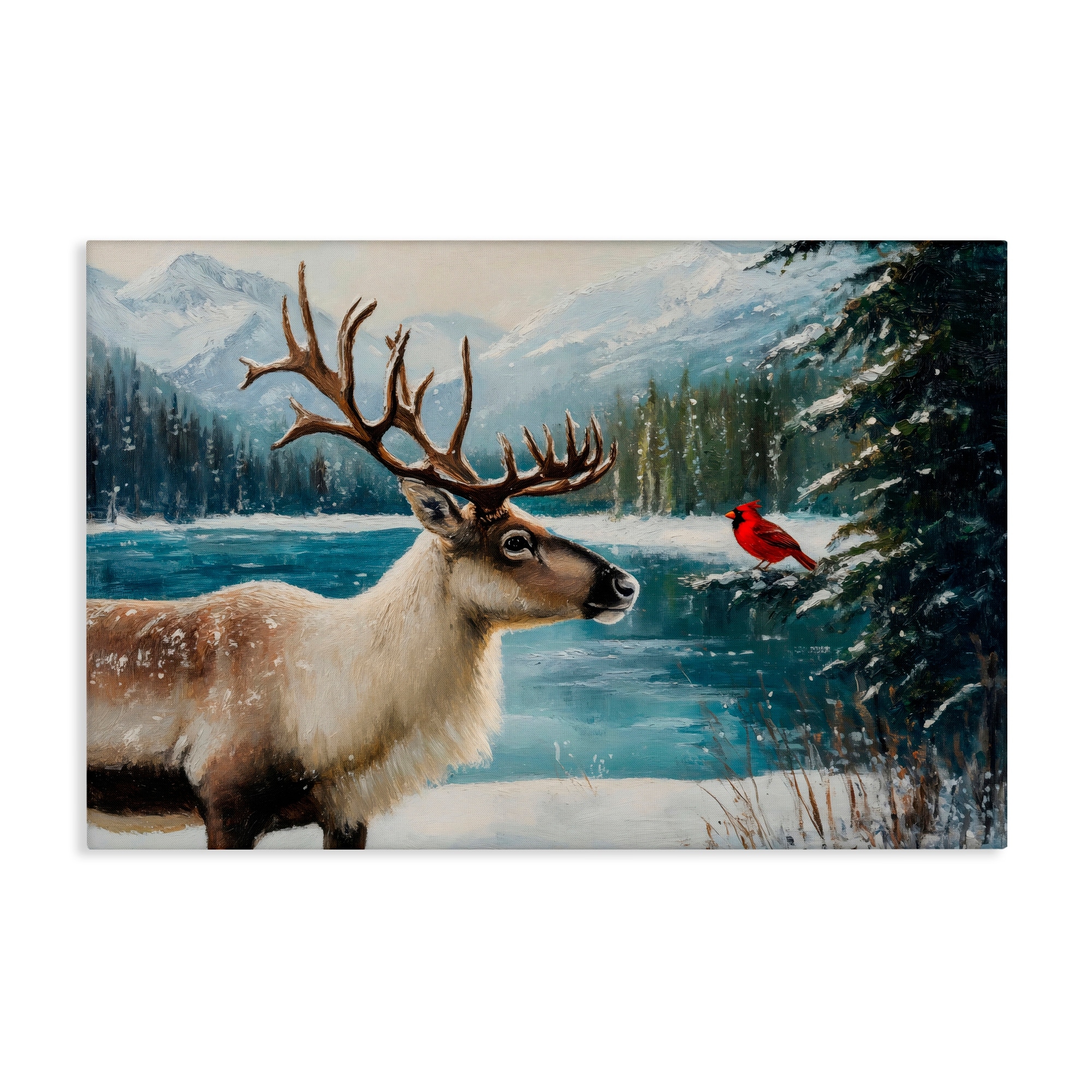 Stupell Christmas Conversation In Wild Canvas Wall Art Design By Petal Prints Design