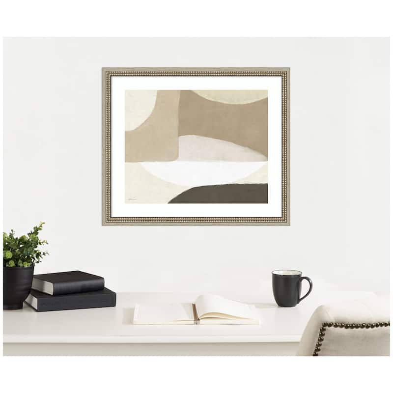 Kate and Laurel Abstract Neutral by Gabrielly Guedes Framed Wall Art Print