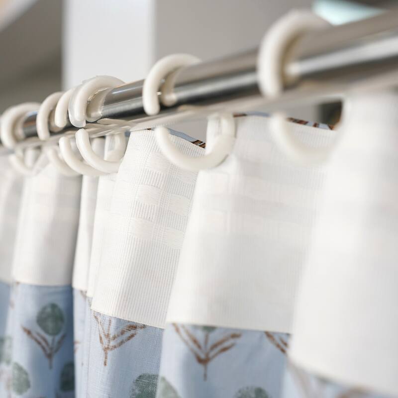 Fabdivine Block Print Curtain or Drape Decorative Home Accent Bed or Living Room