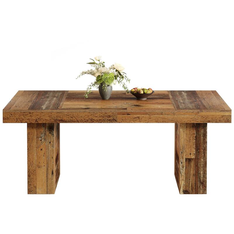 63'' Large Kitchen Table, Rectangle Dining Table for Dining Room, Family Meals, Banquets & Dinner Parties