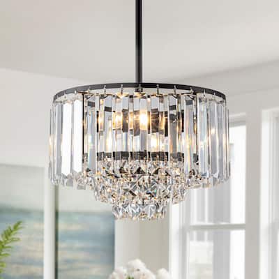 Starsky Modern 4-Tier Crystal Chandelier for Dining rooms,Foyers, Bedrooms, or Walk-in Closets