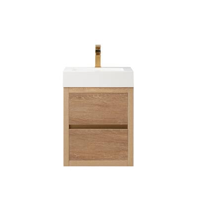 Palencia 18" Wall-Mount Vanity with White Sink Top
