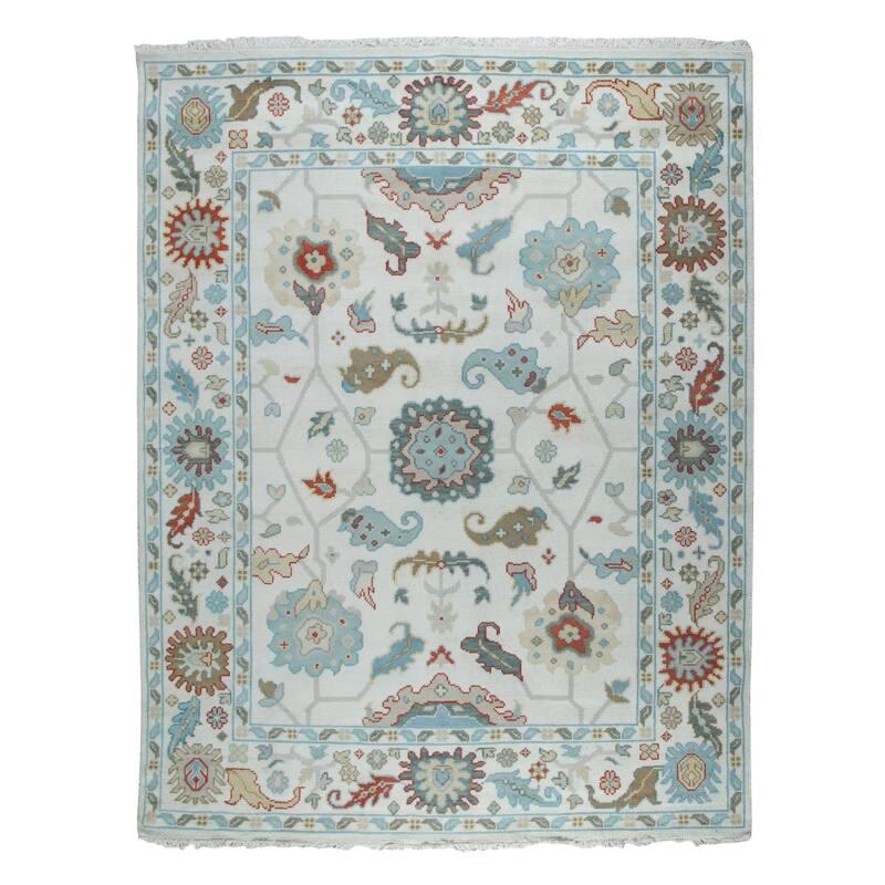 Home Decor Beige Hand-Knotted Wool Geometric Area RugStylish and Sophisticated Rug for Living Room, Bedroom, Office, or Home Dec - 8' x 10' - Beige - Rectangle
