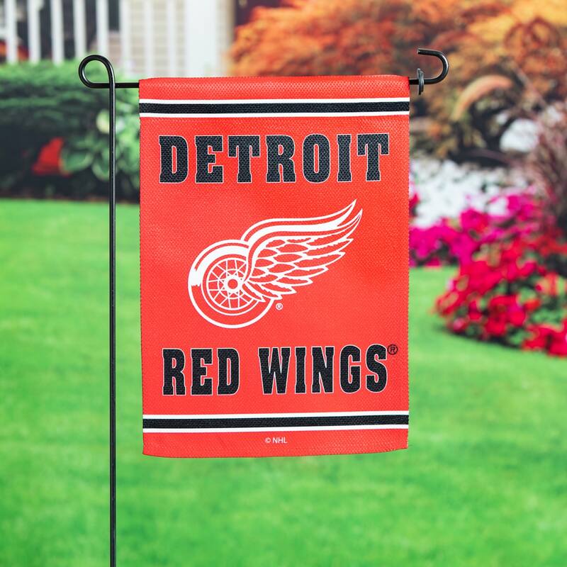 Embossed Suede Flag, Garden Size, Detroit Red Wings