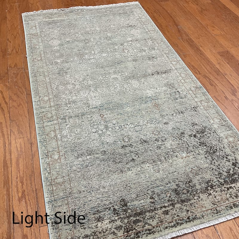 HERAT ORIENTAL Turkish Modern Erased Design Wool & Silk Rug - 2'7" x 4'11"