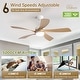 preview thumbnail 17 of 67, 52" Noiseless Ceiling Fan with Integrated LED Light Blades Reversible and Remote Control, Smart Optional