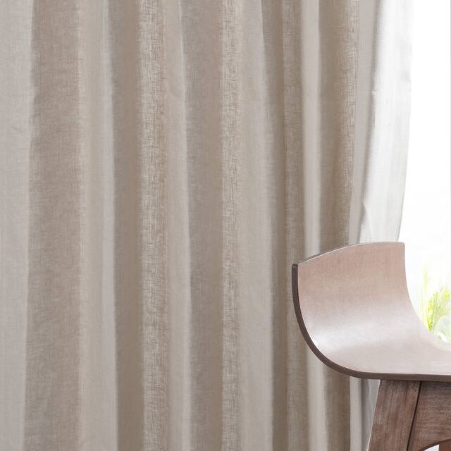Exclusive Fabrics French Linen Lined Curtain Panel (1 Panel)