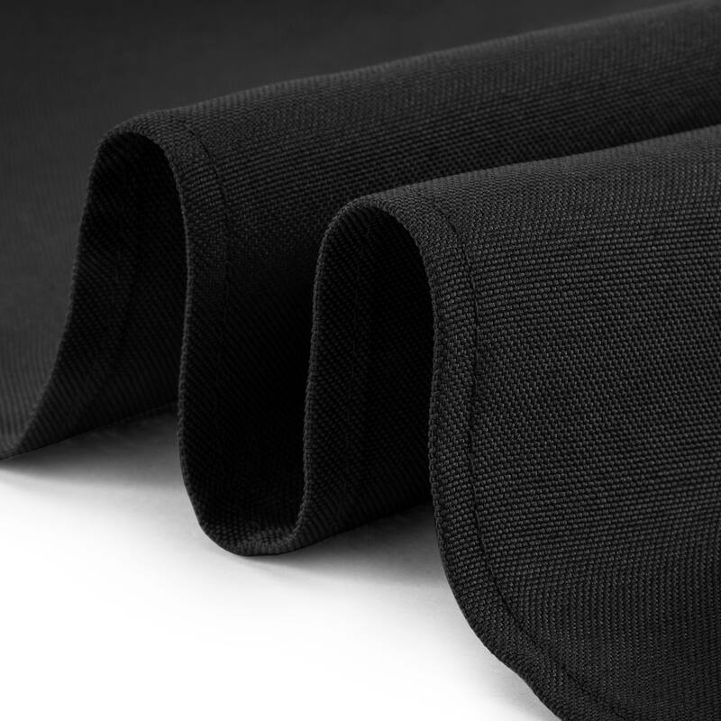 90 x 132in 10pk Rectangular Polyester Tablecloths Black