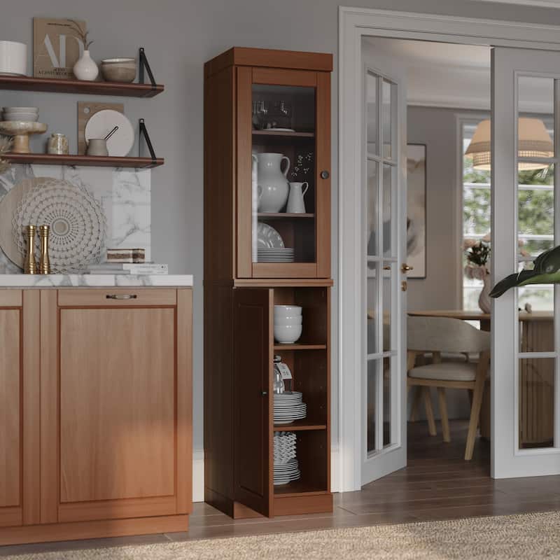 100% Solid Wood 16.5" Kitchen Pantry Cabinet with Doors by Palace Imports