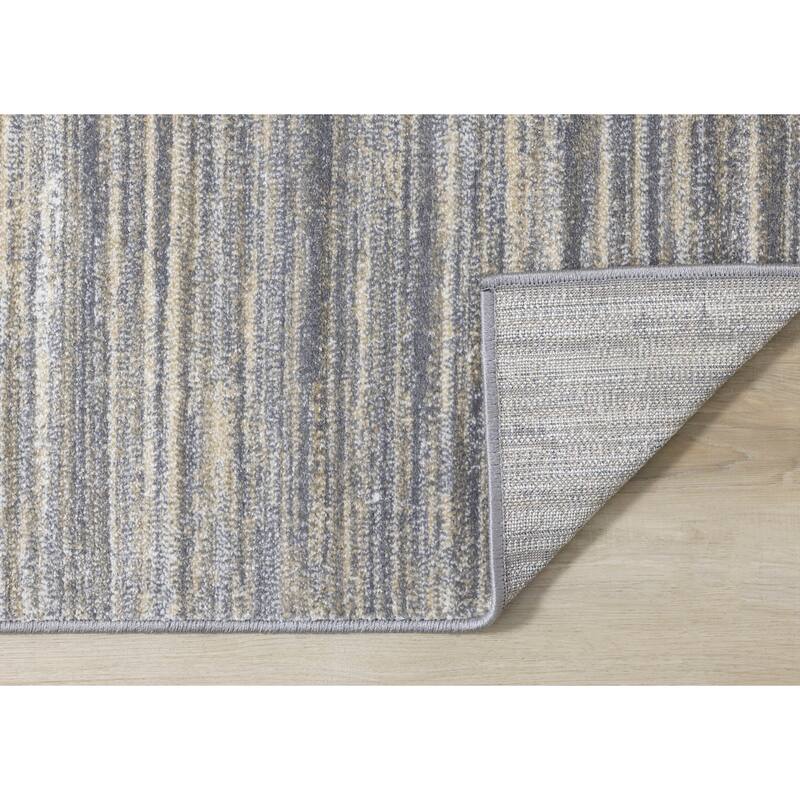 Dayton Collection - Grey/Cream/Beige Banded Rug