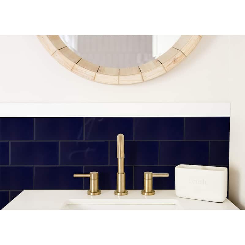 SomerTile Projectos Midnight Blue 3-7/8" x 7-3/4" Ceramic Floor and Wall Tile