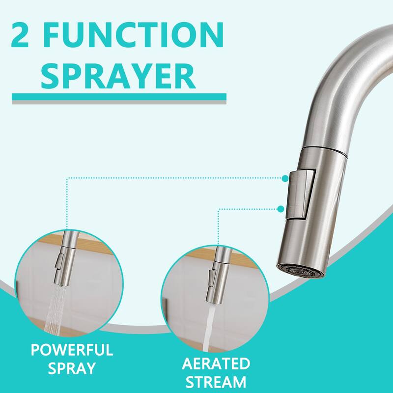 Single-Handle Pull Down Sprayer Kitchen Faucet