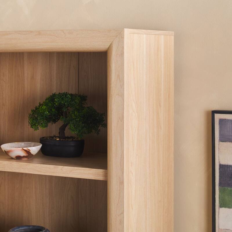 Walker Edison Modern Wood Open Bookshelf