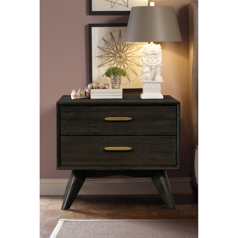 Carson Carrington Junsternas Acacia Mid-century 2-drawer Night Stand - Brown