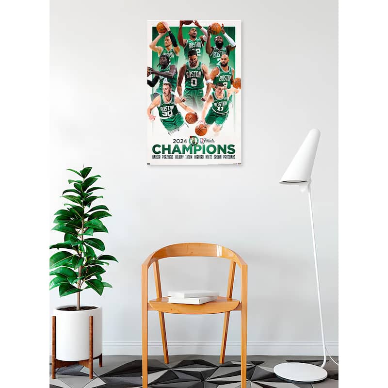 NBA Boston Celtics - 2024 NBA Finals Champions Art Poster - 22.375 x 34 Inch