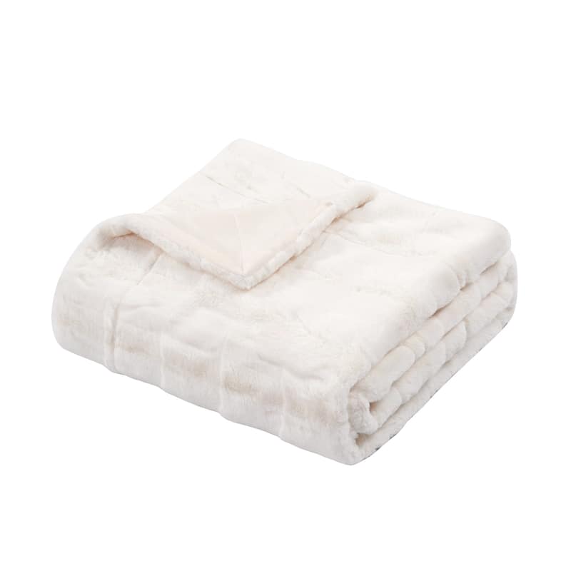 Home Soft Things Stylish FauxFur Throw Soft Fluffy Warm Blanket