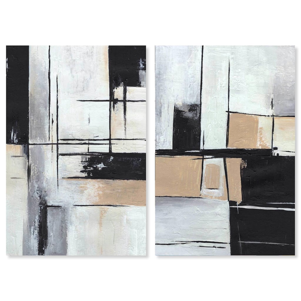 Shadow Set Canvas Set of 2 by Art Remedy, Gallery Wrapped