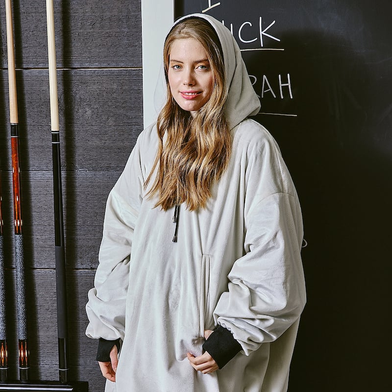 Nestl Warm Oversized Unisex Wearable Blanket Hoodie - Reversible Cozy Snuggle Hoodie Blanket - Giant Sweater Blanket Hoodie