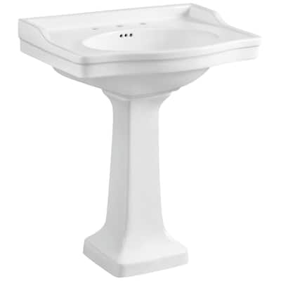 Kingston Brass Imperial 29-15/16" Rectangular Ceramic Pedestal Sink