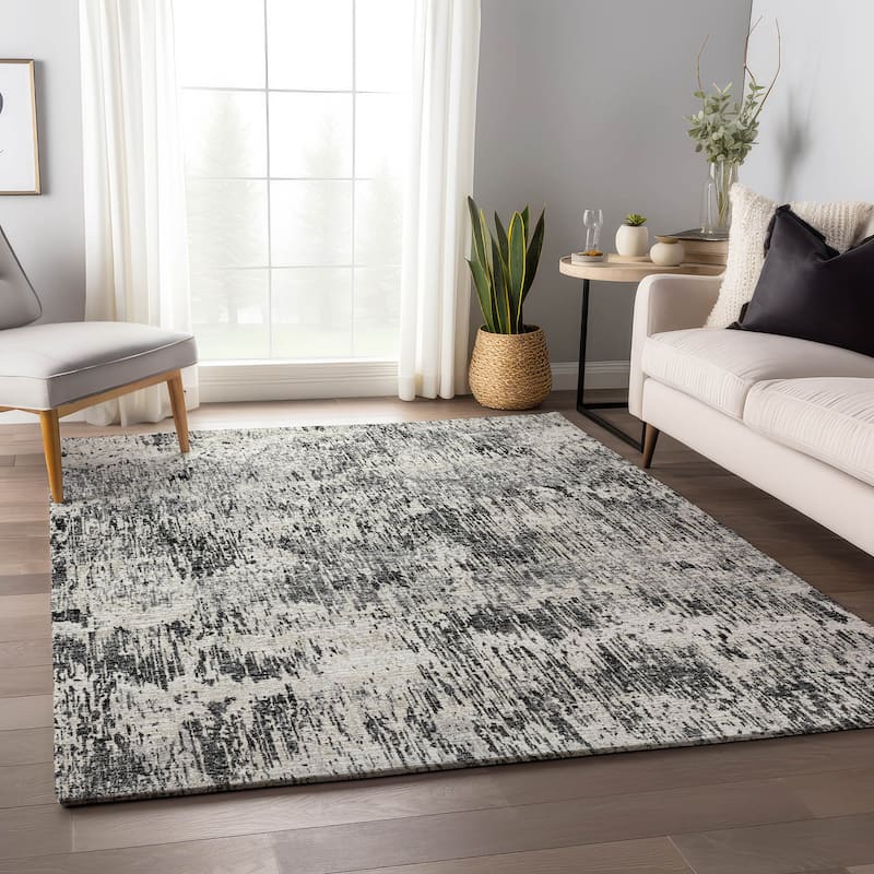 Premium Washable Super Soft Contemporar Abstract Mayfield Rug - Gray - 5' x 7' 6" - Rectangle