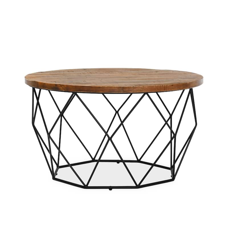 Chester Geometric Hand-finished Coffee Table by Kosas Home - 18Hx32Wx32D