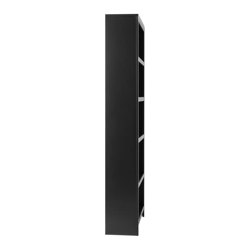 Prepac Moda 80" H 5-Tier Bookcase, Modern Storage Accent Bookshelf with 3 Adjustable Shelves for Home Office, Living Room