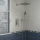 preview thumbnail 9 of 16, Rain Shower System with Waterfall Tub Spout 3 Function Bathroom Shower Faucet Set Contain 12 Inch Shower Head Sliver