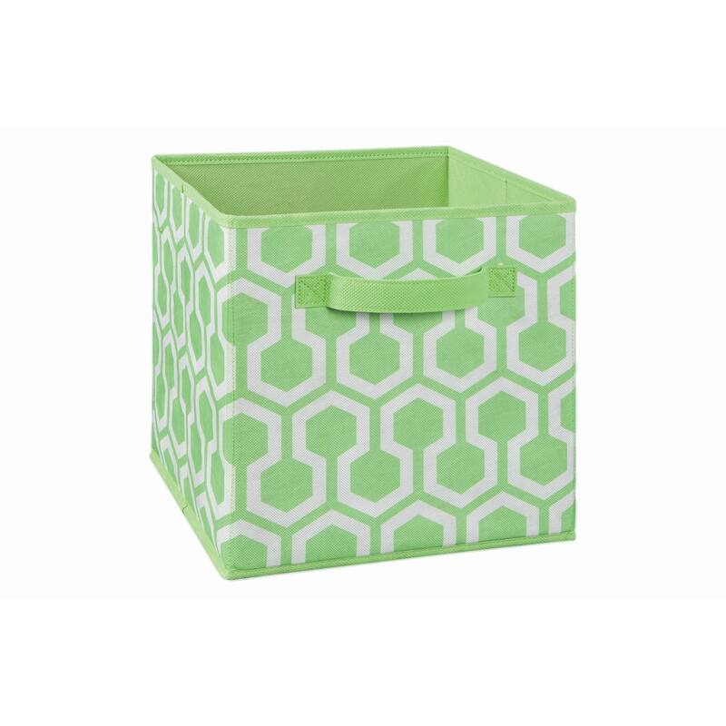 ClosetMaid Cubeical Fabric Drawer - GREEN HEXAGON PRINT