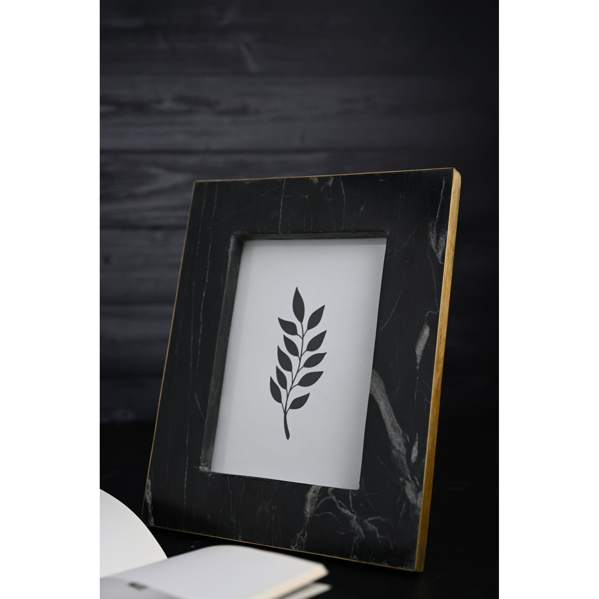 Marble Picture Frame - for 6" x 4" Photo - Black - other-frame-size