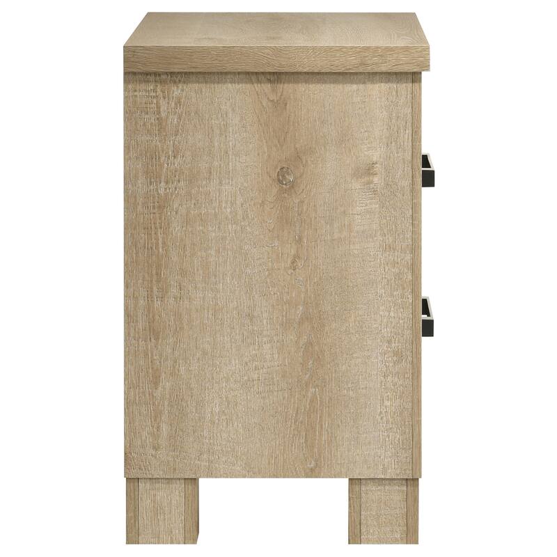Sansome Weathered Oak 2-drawer Nightstand Bedside Table