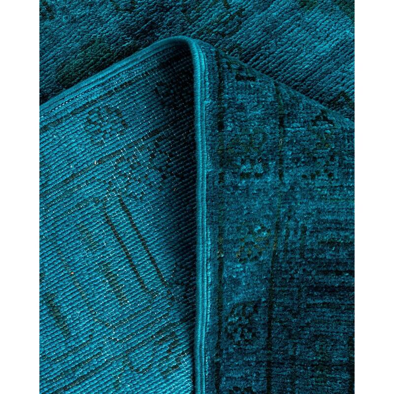 Contemporary Overdyed Wool Hand Knotted Runner - 2' 7" x 10' 2"