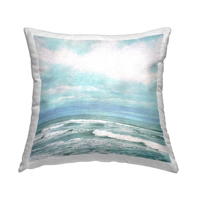 Stupell Rolling Ocean Waves Landscape Printed Outdoor Throw Pillow Design by Christine Zalewski