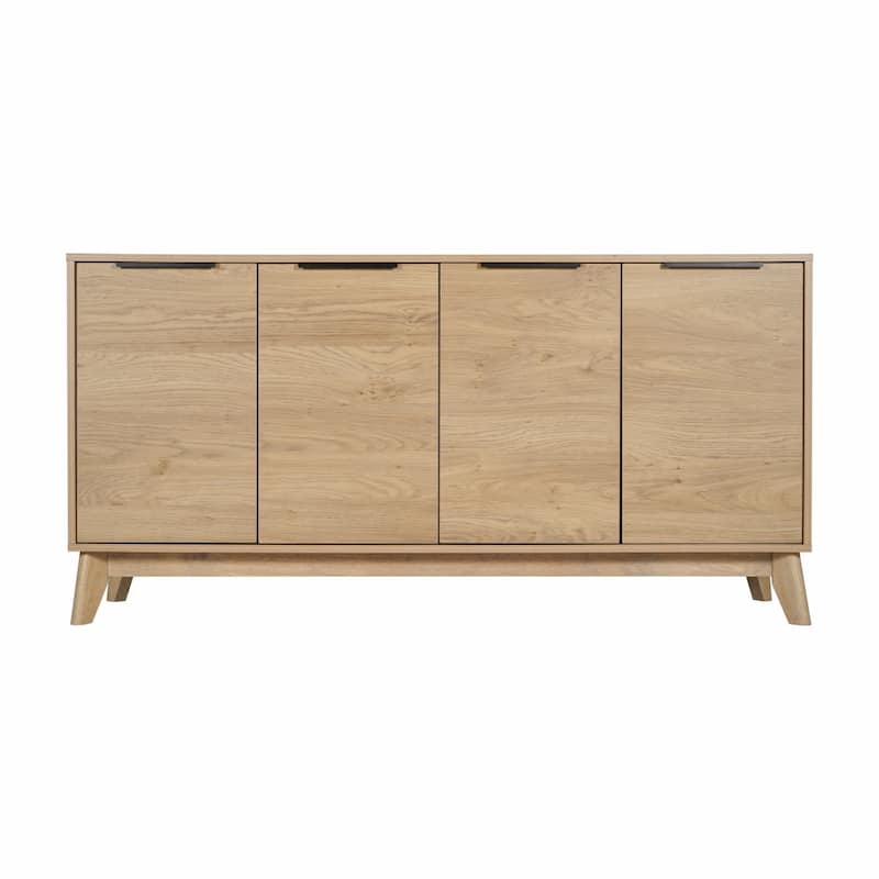60" Buffet Cabinet with 4 Soft Close Doors and Adjustable Shelves - 15.75"D x 59.25"W x 29.75"H