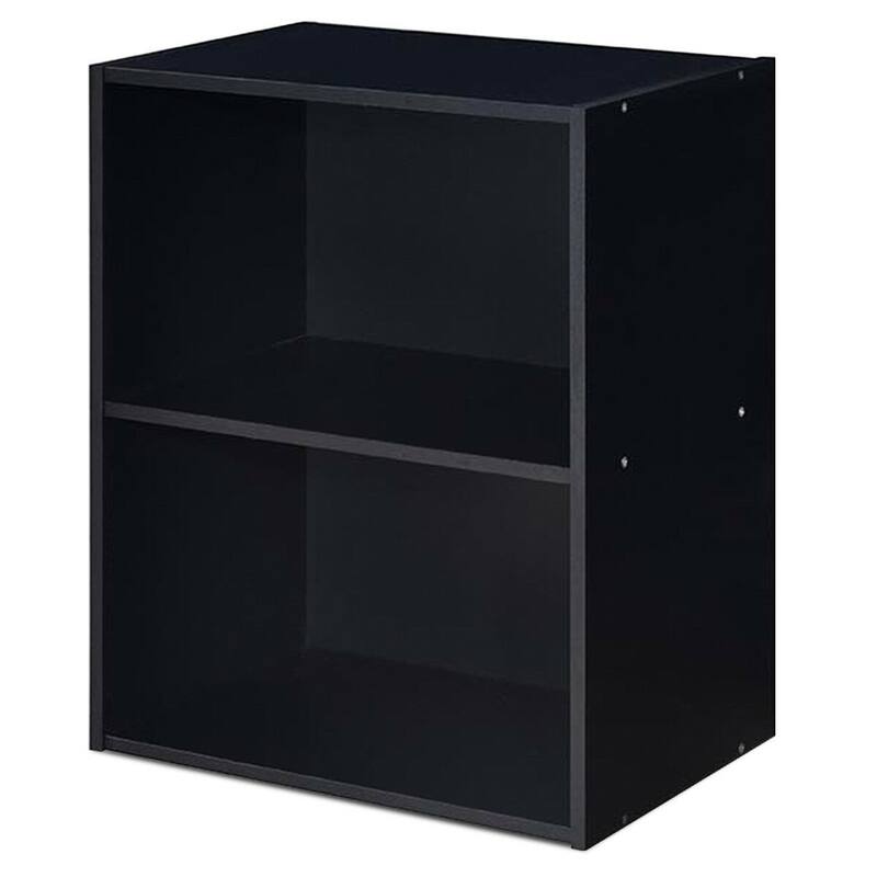 2 Tier Open Night Stand End Table Sofa Side Storage Furniture - 17" x 11.5" x 21.5" (L x W x H) - Black